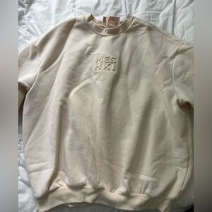 MESHKI Cream Sweater